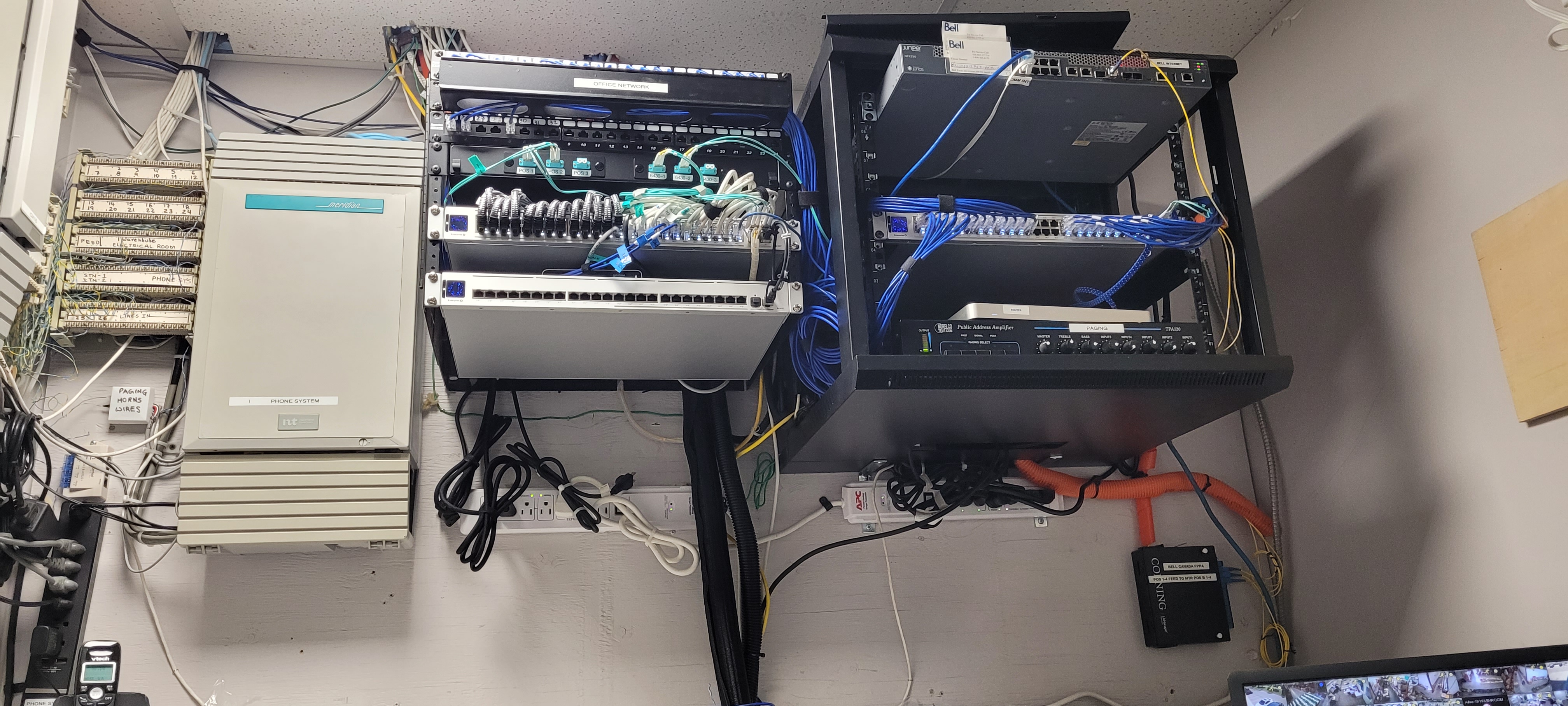 Structured network cabling installation — commercial building, GTA